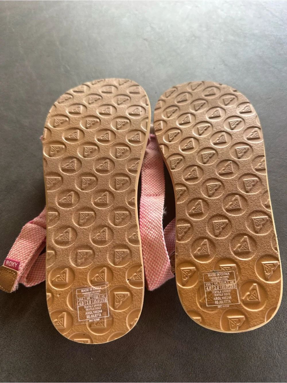 Roxy Kids Pink Strap Sandals